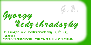 gyorgy medzihradszky business card